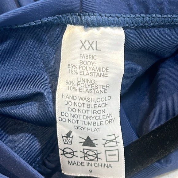 Laphee Rose One Piece Swimsuit Tummy Control Ruched Blue Size XXL New - Picture 10 of 16